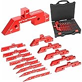 Miucoguier Setup Blocks Woodworking, 14 Pcs Router Table Saw Accessories | Aluminum Setup Bars, &plusmn;0.005" Tolerance. for Height, Depth, Angle &amp; Fence Alignment; Woodworking Tool with Storage Case