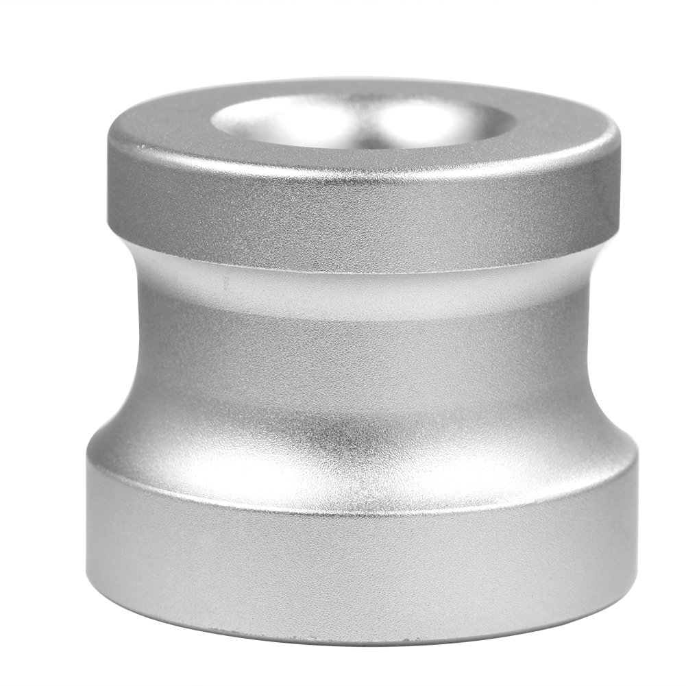 Zinc Alloy Safety Razor Stand, Round Mustache Shaver Brush Base Razor Shaving Brush Stand for Bathroom, Shower Room(Silver circle)