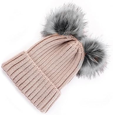 womens fluffy bobble hat