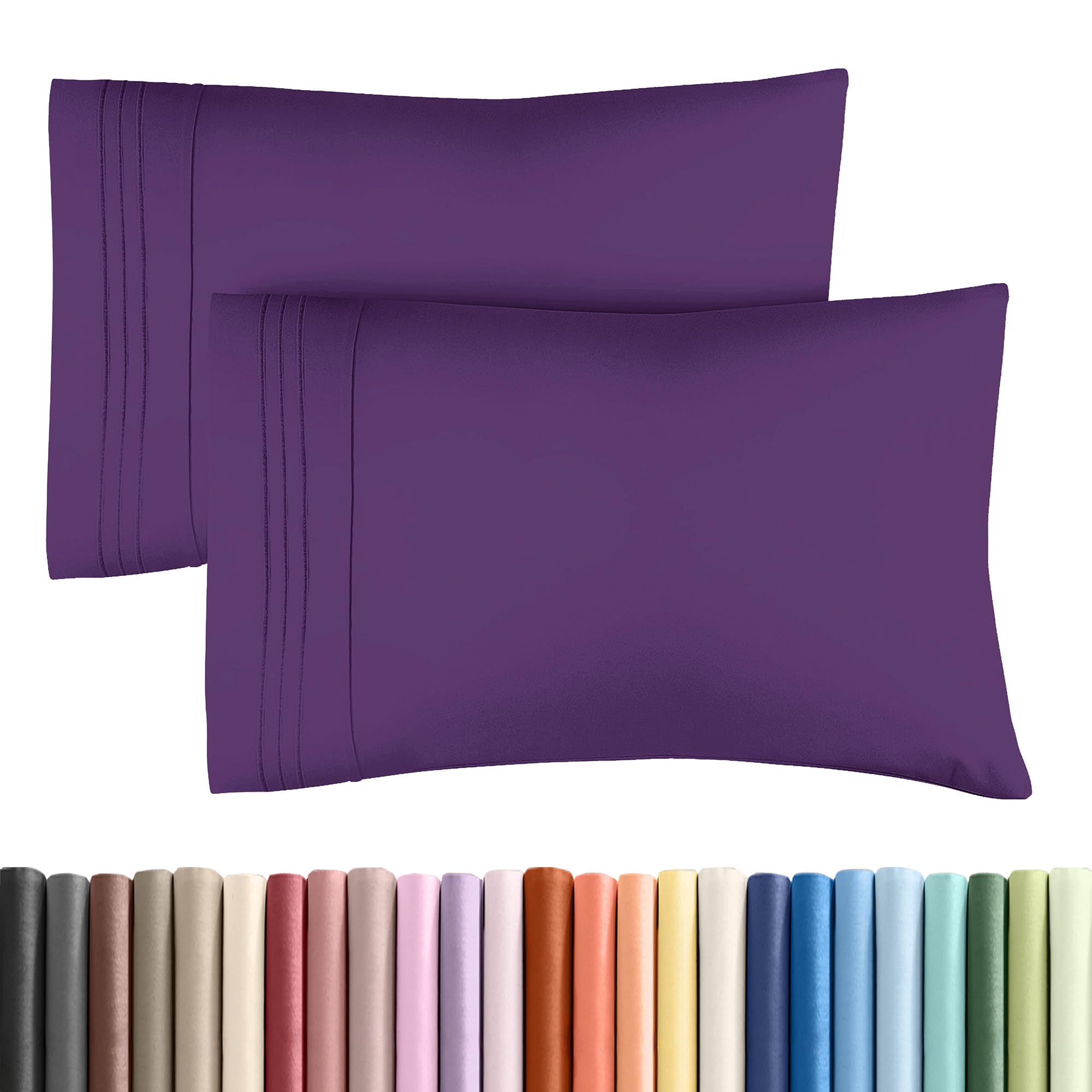 King Pillow Cases Set of 2 - Ultra Soft Hotel Quality Pillowcase Covers ...