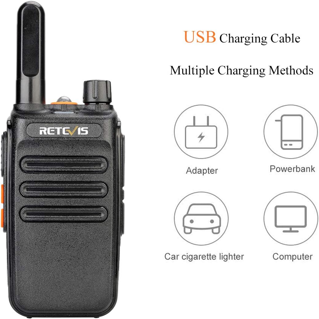 Retevis RB635 Walkie Talkie, Portable 2 Way Radio with LED Flashlight, License Free PMR446, VOX, Emergency Alarm - Image 5
