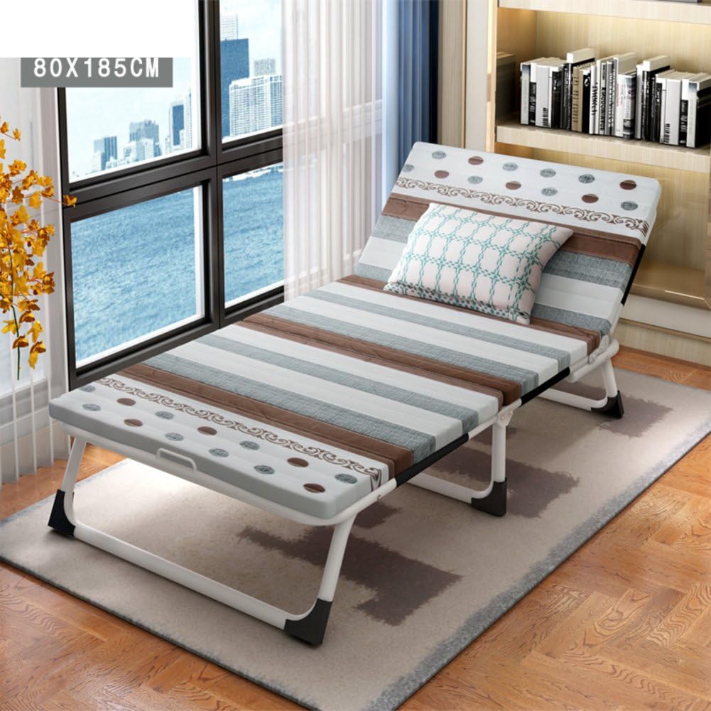 JKAPWQOILUXHWTX Easy Folding Bed/Office,Nap,Bed Rest/Escort Folding Bed/Single Line/Beach Sofa Bed-E