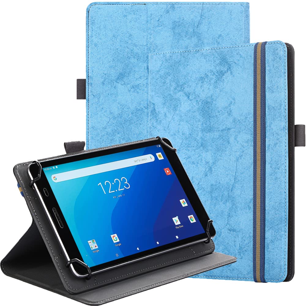 SINSO Universal Stand Folio Case Cover for All 7-8" Tablets (For Fire 7 tablet/For Fire HD 8,For Pad Mini 7/6/5/4/3/2/1,Lenovo Tab M7 7 inch/Lenovo Tab M8 8 inch),Sky Blue — image 1