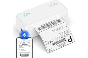 LIIUU Thermal Shipping Label Printer, Bluetooth 4x6 Label Printer for Shipping Mailing Packages, Support iOS, Android, Mac, Windows, Chrome, Used for UPS, USPS, Ebay, Etsy, Amazon, Home,Office, White