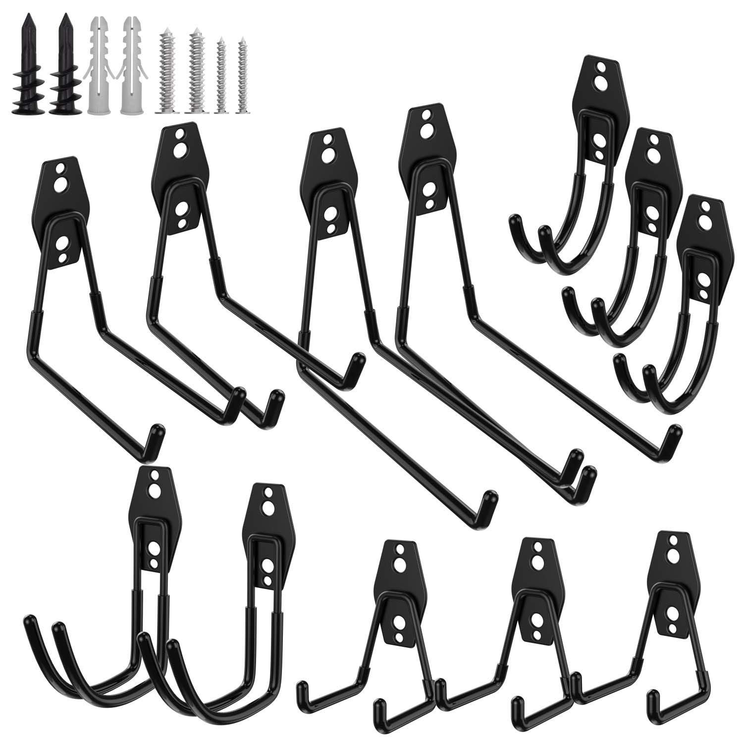 Buy 12 Pack Garage Hooks, Heavy Duty Steel Garage Storage Utility Hooks , Tool Hangers Garage