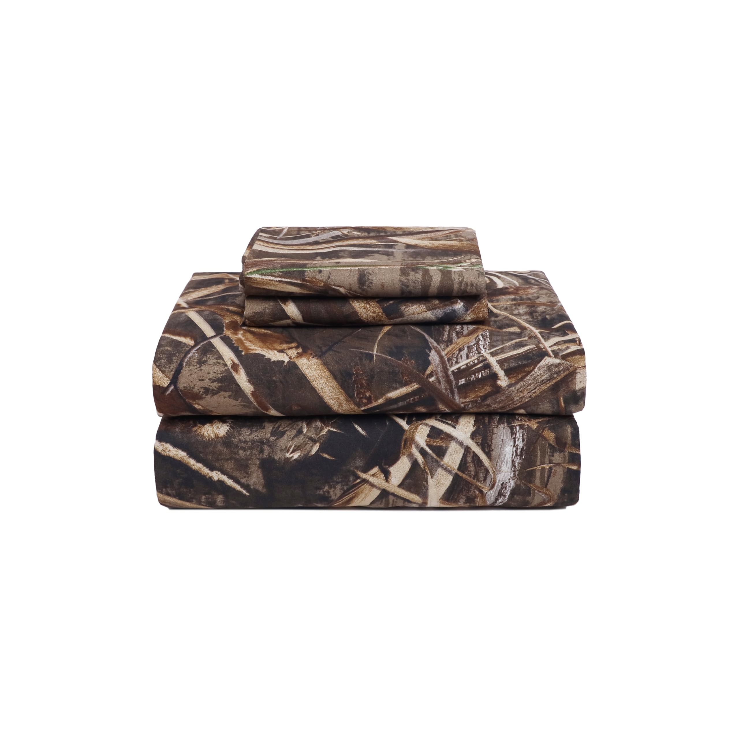 VISI-ONE Realtree Max-5 Camouflage Bed Sheets - 4 Piece Camo Bedding Full - Premium Polycotton Super Soft Hunting Sheet Set - Machine Washable Outdoor Bedding Set (Full Size)