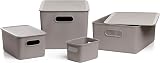 TATAY 5 L Plastic Storage Basket Taupe with Integrated Handles 18.1x27.2x13 cm view 6