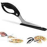 Dreamfarm Scizza | Non-Stick Pizza Scissors with Protective Server | Stainless Steel Pizza Cutter Scissors | All-In-One Pizza