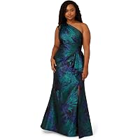 chinese dress ladies Amazon.com: Adrianna Papell Women's Ruffle Jacquard Dress main image 1