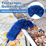 Niukuyu Gutter Cleaning Brush Telescopic Pole 8.2ft Roof Guard Cleaner Tool Blue view 6