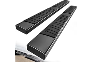 YITAMOTOR 6 inch Running Boards Compatible with 2007-2018 Chevy Silverado/GMC Sierra 1500, 2007-2019 2500HD 3500HD Double/Extended Cab, Textured/Side Step/Nerf Bars (Incl. 2019 Sierra 1500 Limited)
