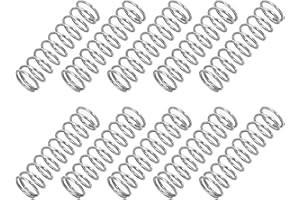 PATIKIL Compression Spring, 0.3mm Wire Dia x 3mm OD x 10mm L, 10 Pcs 304 Stainless Steel Mechanical Extension Small Springs P