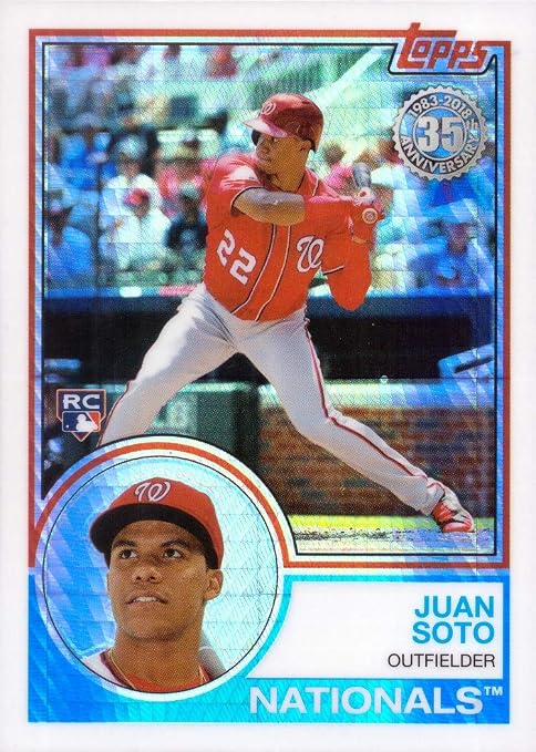 Amazon 2018 Topps Update 1983 Design Chrome Silver Refractor 