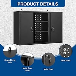 Fesbos Metal Wall Cabinets for Storage with Locking