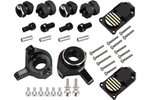 INJORA RC Brass Upgrades Diff Cover, Steering Knuckle and RC Hex Extension kit for Axial SCX24 AXI90081 Upgrades Parts 1/24 R