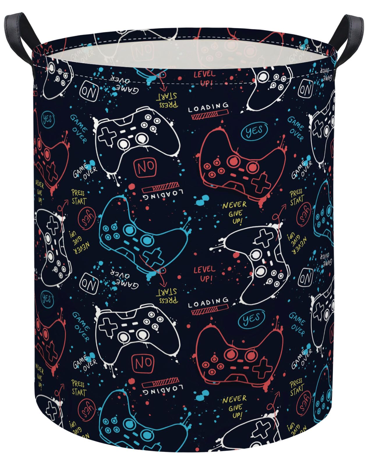 HIYAGON Kids Laundry Basket Baby Hamper for Nursery Storage Bin Organizer (Game)