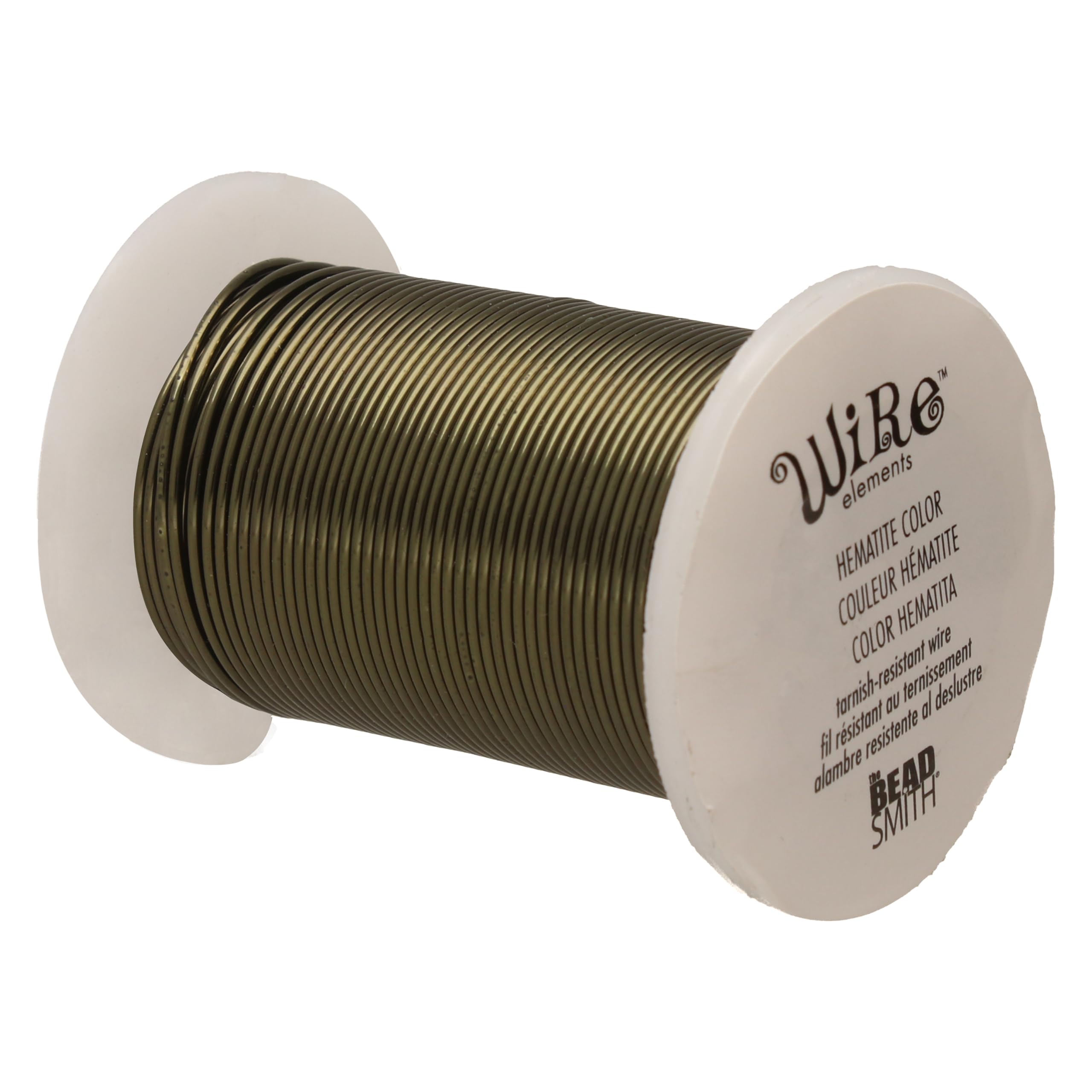 The Beadsmith Wire Elements 20-Gauge Lacquered Tarnish-Resistant Copper Wire for Jewelry Making, 15 Yard, 13.72 Meter Spool (Hematite Color)