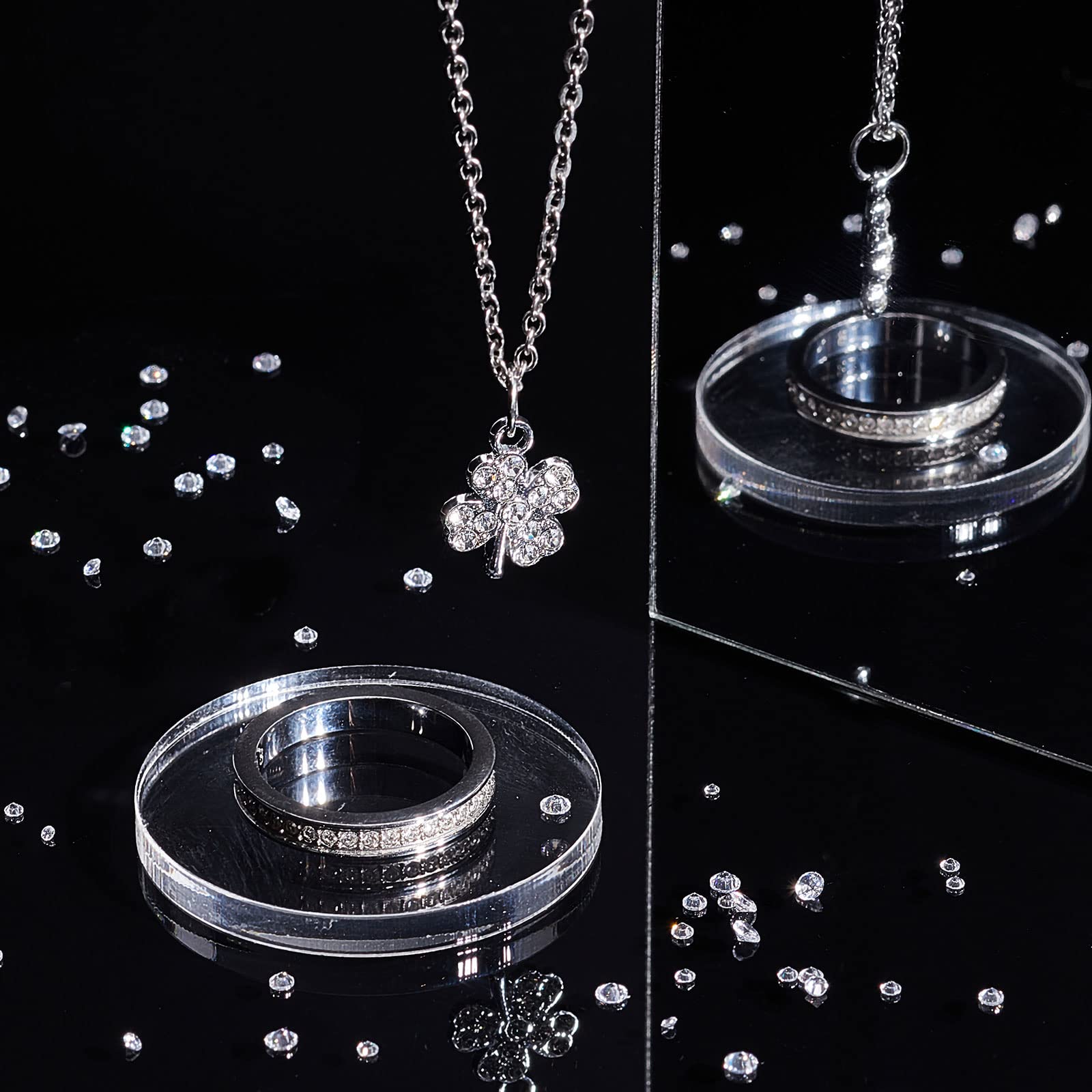 PH PandaHall Clear Cubic Zirconia Stone, 2400pcs 8 Sizes 0.8-2.5mm Small Loose CZ Diamond Stones Glass Pointed Back Rhinestone Faceted Cabochons Rhinestone for Ring Earring Bracelet Jewelry Making