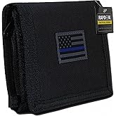 RAPDOM Tactical Tactical Wallet, Thin Blue Line, Black, 4.75" x 3.5" x .75"