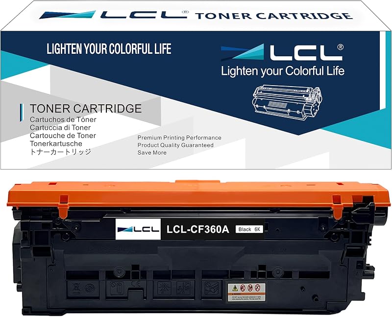 LCL 508A CF360A Black Toner Cartridge 6000 Pages for HP M553 M577 M552