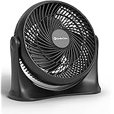 Comfort Zone 11-Inch High-Velocity Tabletop Air Circulator Fan – Quiet 3-Speed Personal Turbo Fan with 90° Adjustable Tilt & Carry Handle – Compact Desk Fan for Home, Office, or Bedroom – Black