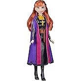 Disney Frozen 2 Frozen Shimmer Anna Fashion Doll, Skirt, Shoes, and Long Red Hair, Toy for Kids 3 Years Old and Up, Black