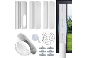 BYOFI Portable air conditioner sliding door vent kit，Adjustable Portable AC Window Kit for 5.9” Exhaust Hose，Adjustable Ac Vent Kit for Sliding Door Max length 90inches