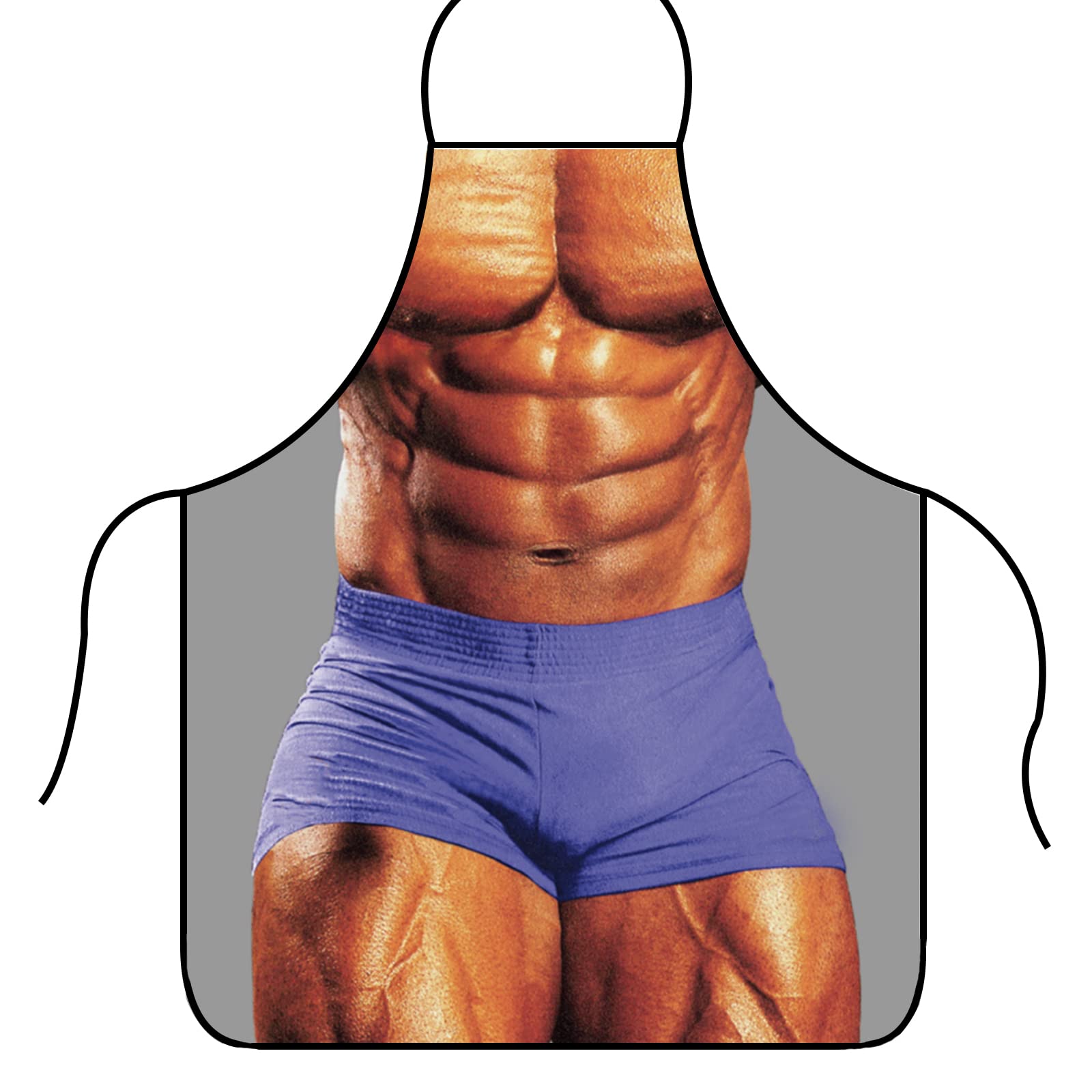 Yuknees Sexy Funny Novelty Apron,Funny Cooking Aprons for Men,MuscleNerd Sexy Apron,Chefs Mens Cooking Best Gifts for Dad, Husband, Boyfriend, Women
