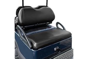 NOKINS Golf Cart Waterproof Seat Covers,Smooth and Simple,No Stapler Required, Fits EZGO, Club Car, Yamaha Vinyl Replacement Seat Cover
