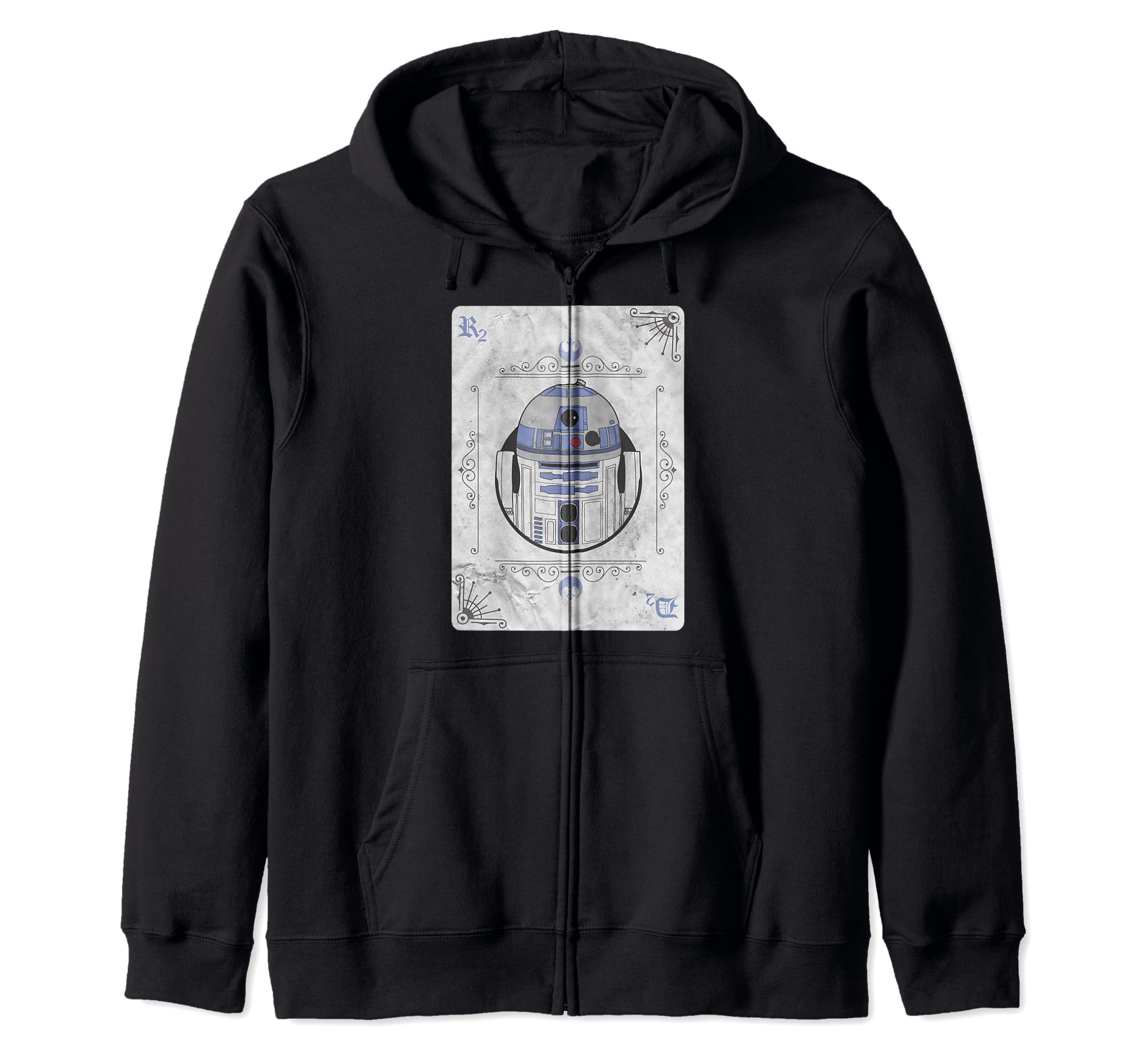 Star Wars R2-D2 Vintage Playing Card Style Zip Hoodie