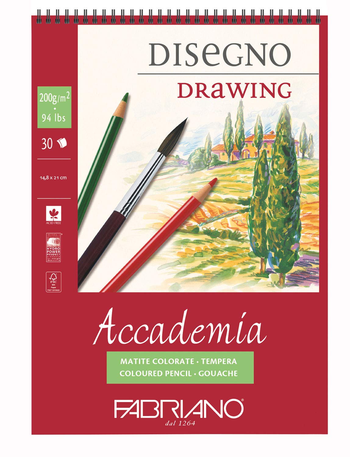 Fabriano Accadem Dess Drawing Paper A5 14.8 x 21 cm White