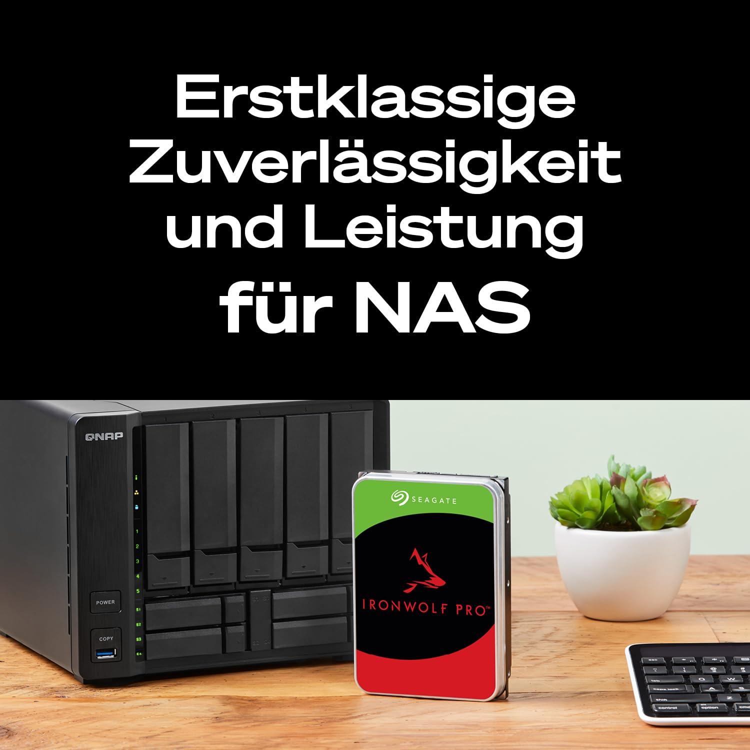 Seagate IronWolf Pro 8TB, NAS Interne Festplatte HDD, 3.5 Zoll, 7200 U/Min, CMR, 256 MB Cache, SATA 6 GB/S, inkl. Data Rescue Service (ST8000NTZ01) 5