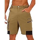 EZRUN Men's Hiking Cargo Shorts Quick Dry Golf Outdoor Work Tactical Shorts with Multi Pocket for Fishing Travel