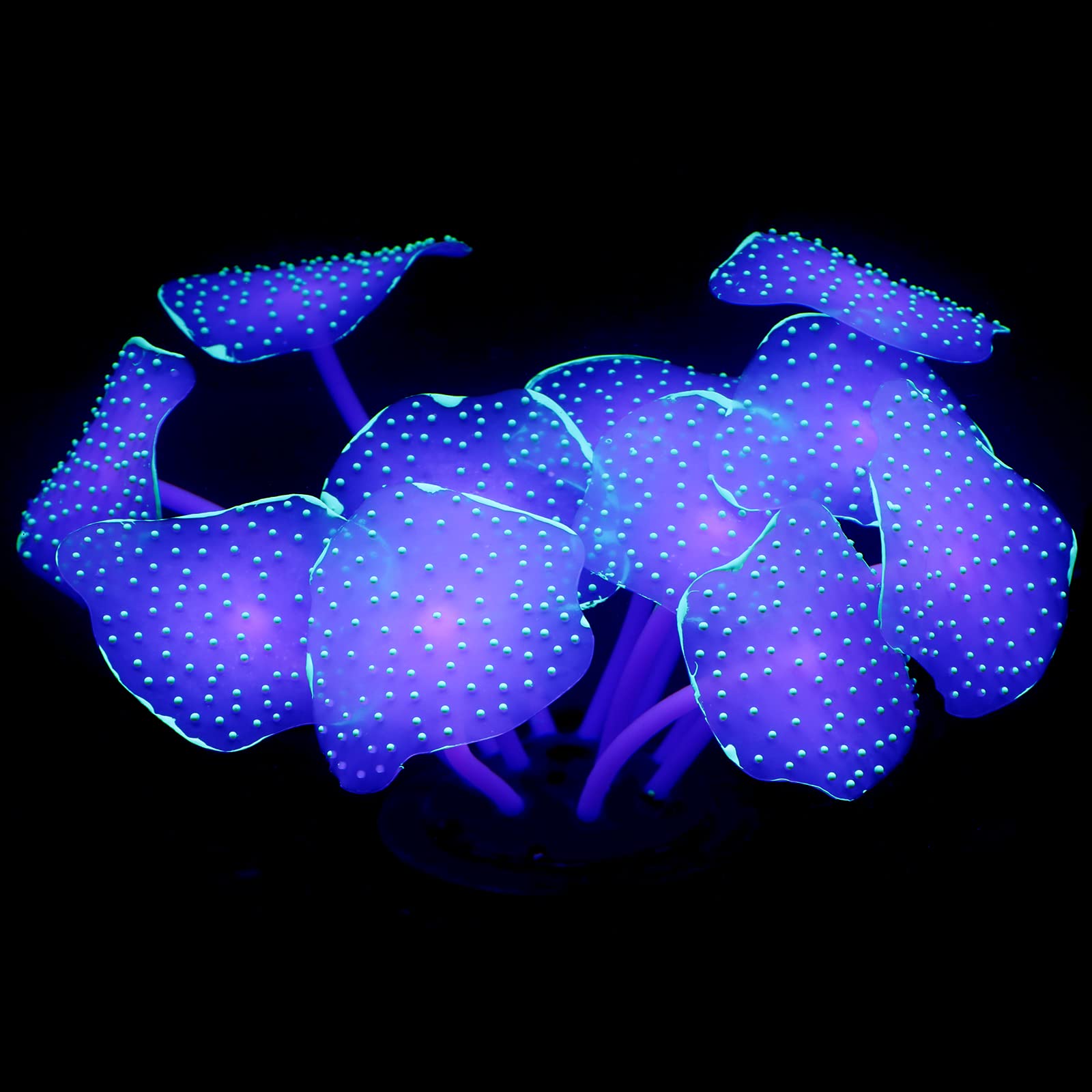 Photo 1 of Uniclife Silicone Coral Plant Decorations Glowing Artificial Ornament for Fish Tank Aquarium, Green, Ball Shape