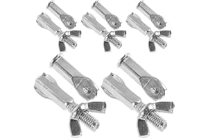 Alipis 5 Sets Hacksaw Replacement Parts Set with Steel Bow Saw Bolts and Wing Nuts for DIY Woodworking and