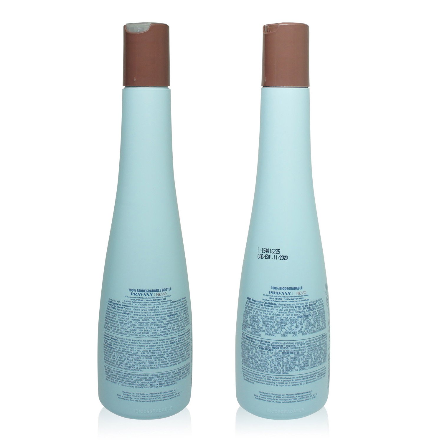 Pravana Nevo Reparative Shampoo Conditioner 10oz Natural