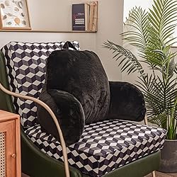 Holawakaka Standard Faux Fur Bed Rest Pillow with