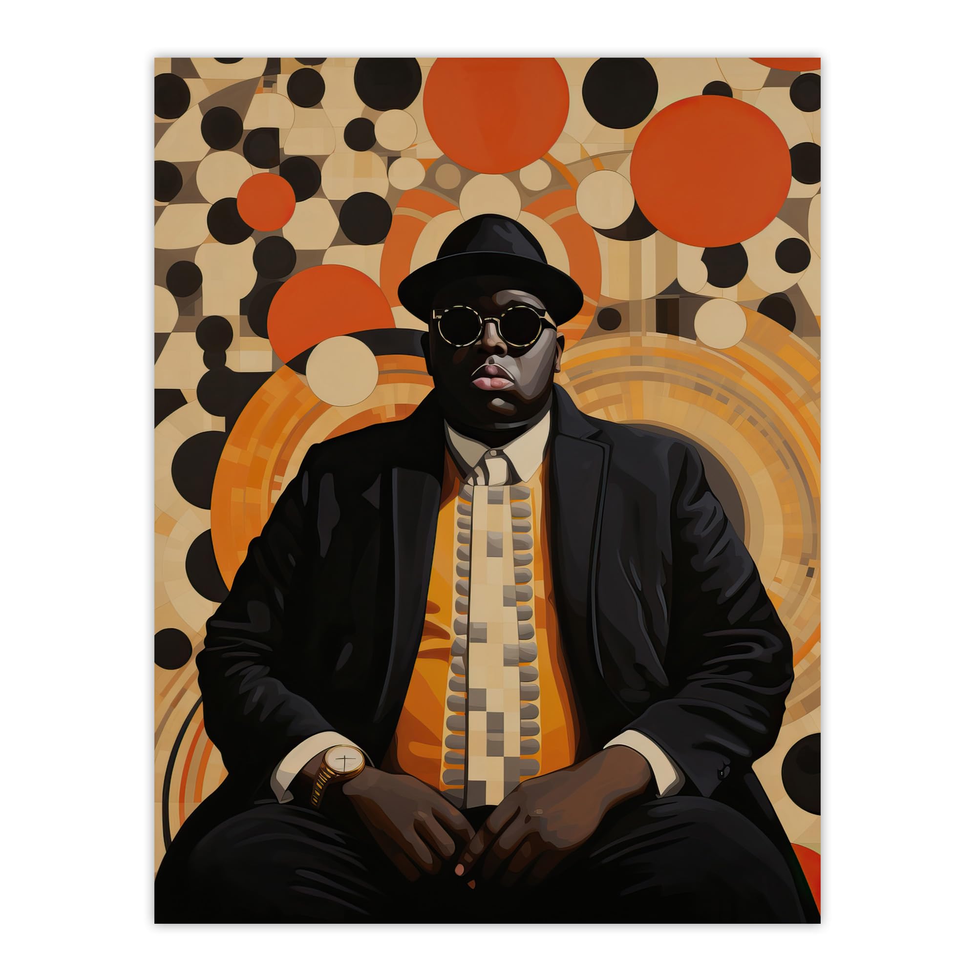 Wee Blue Coo BIG Hypnosis Circles Hip Hop Music Portrait Extra Large XL Wall Art Poster Print