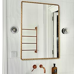 CAVINHOME Rectangle Bathroom Mirror with Rounded