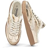 LUCKY STEP Women’s Mule Fashion Sneakers Slip On Backless Walking Shoes Winter Retro Comfy Casual Sneaker