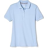 French Toast Women's Juniors' Short Sleeve Stretch Pique Polo Shirt