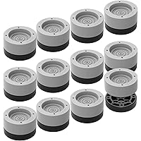 12 Pack Anti Vibration Pads for Washing Machine, Dual Design Universal Rubber Pads, Shock Absorbing, Prevent Noise…