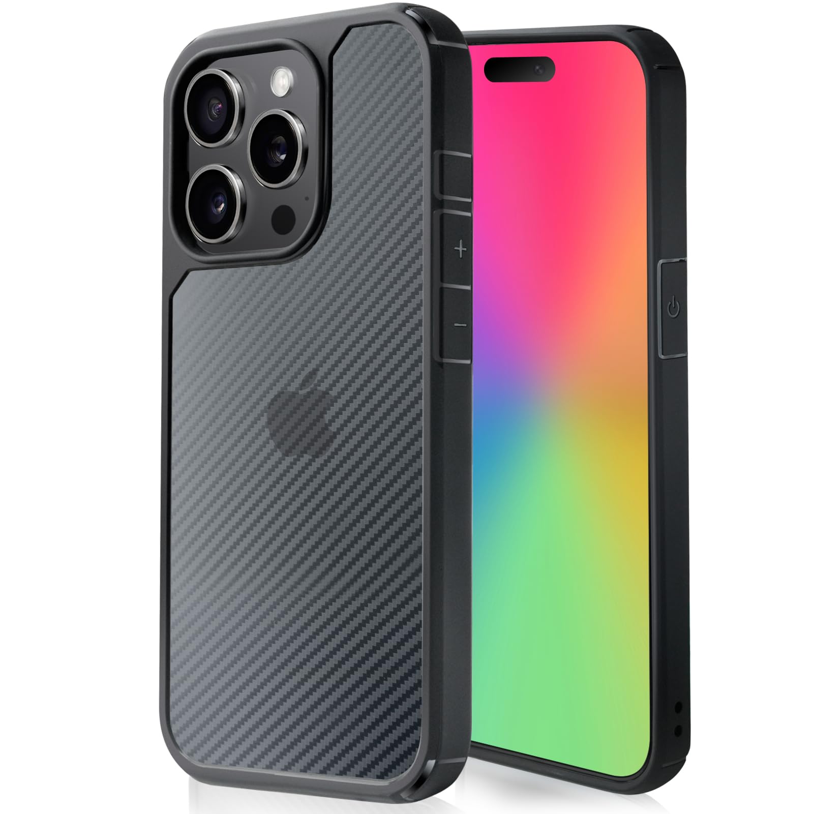 Photo 1 of **2 pack**KAIFONG for iPhone 15 Pro Case Carbon Fiber Phone case [Compatible with Magsafe] [Military Grade Drop Protection] Slim Translucent Matte Shockproof Anti-Scratch Anti-Fingerprin Phone Cover