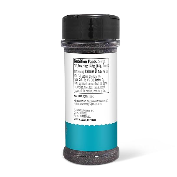 AMAZON GROCERY, POPPY SEED, 3.5 OZ (PREVIOUSLY HAPPY BELLY, PACKAGING MAY VARY)