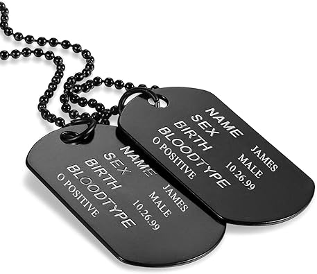 mens designer dog tags
