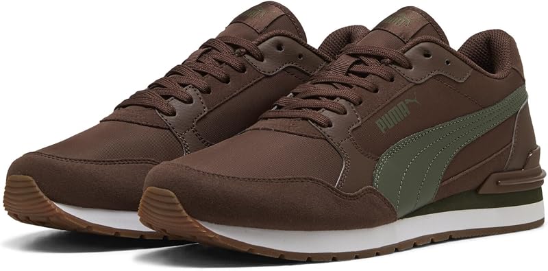 Erwachsene ST Runner v4 Nylon Sneakers 41, Chestnut Brown Moss Veil White Gum Green