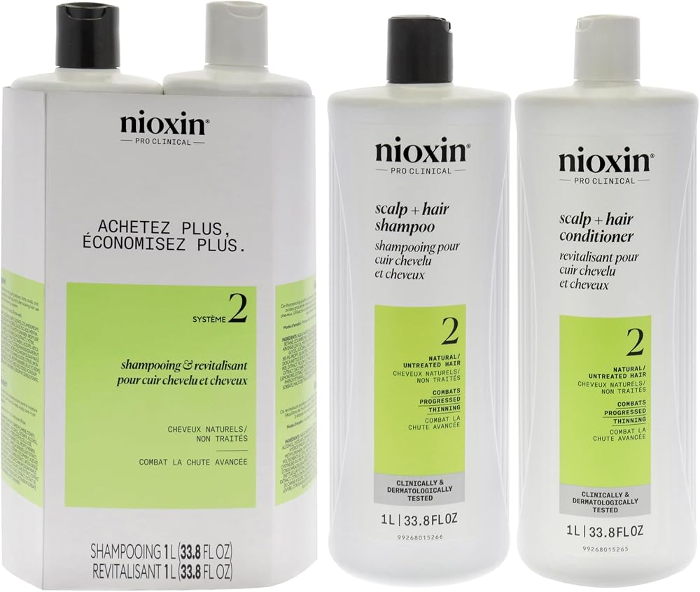 Nioxin System 2 Scalp Therapy Conditioner Cleanser Duo Unisex 33.8 Oz Fullness