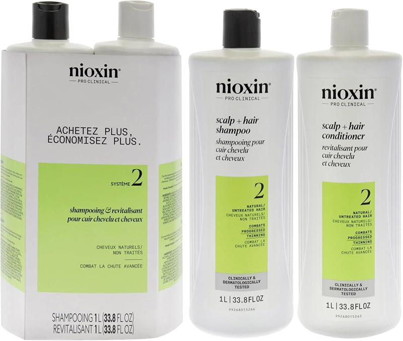 Nioxin System 2 Scalp Therapy Conditioner Cleanser Duo Unisex 33.8 Oz Fullness