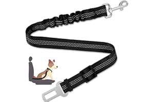 NCMAMA Dog Seat Belt for Car, Adjustable Dog Seatbelts for Vehicle, Nylon Pet Safety Seat Belts for Travel