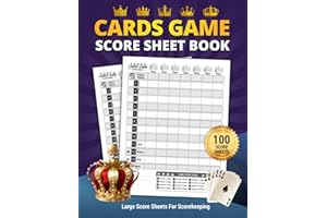 Cards Game Score Sheet Book: Elegant Large Score Sheets For Scorekeeping | 100 Sheets Personal Record Keeper Book